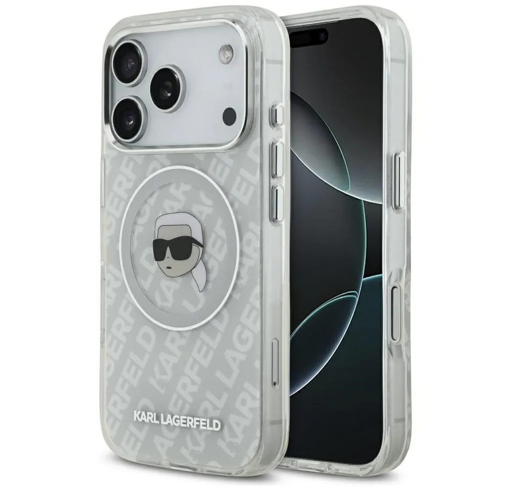 KARL LAGERFELD Handyhülle Case MagSafe iPhone 17 Pro Kunststoff Figur transparent 6,3 Zoll, Kantenschutz