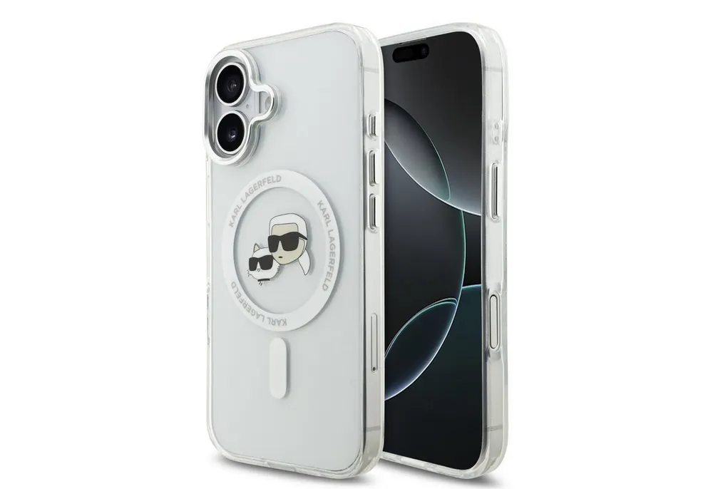 KARL LAGERFELD Handyhülle Case MagSafe iPhone 17 Kunststoff Karl Katze transparent 6,3 Zoll, Kantenschutz