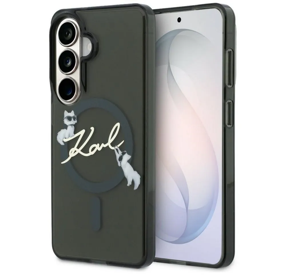 KARL LAGERFELD Handyhülle Galaxy S26 Plus transparent schwarz MagSafe Katze Logo 6