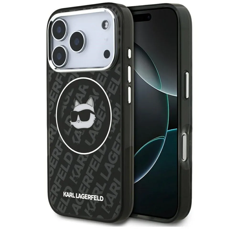 KARL LAGERFELD Handyhülle MagSafe iPhone 17 Pro Kunststoff schwarz Logo Katze 6