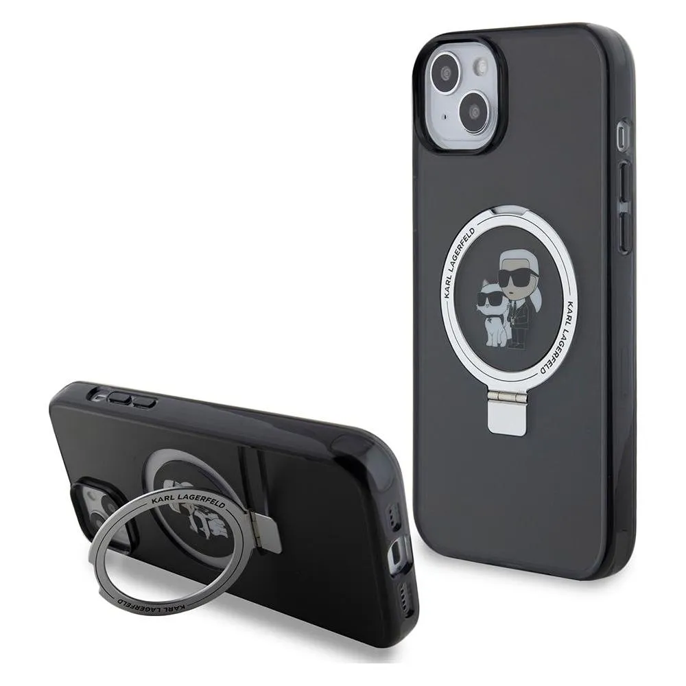 Karl Lagerfeld KLHMP15MHMRSKCK iPhone 15 Plus 6.7"czarny/black hardcase Ring Stand Karl&Choupettte M