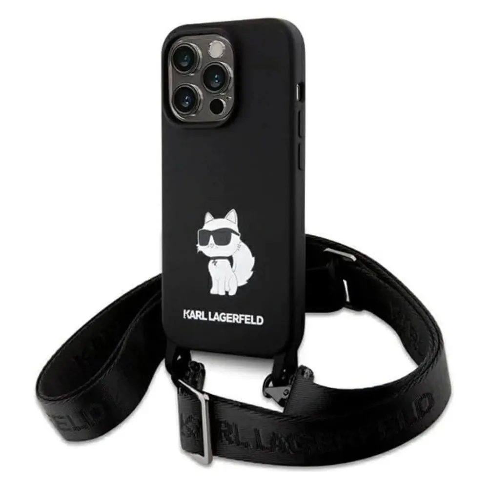 Karl Lagerfeld KLHCP15XSCBSCNK iPhone 15 Pro Max 6.7" hardcase czarny/black Crossbody Silicone Choup