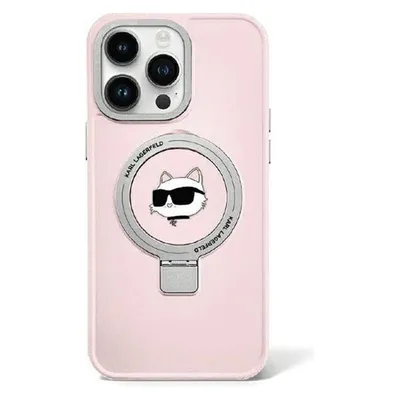 Karl Lagerfeld KLHMP15LHMRSCHP iPhone 15 Pro 6.1" różowy/pink hardcase Ring Stand Choupette Head Mag