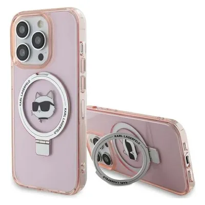 Karl Lagerfeld KLHMP15XHMRSCHP iPhone 15 Pro Max 6.7" różowy/pink hardcase Ring Stand Choupette Head