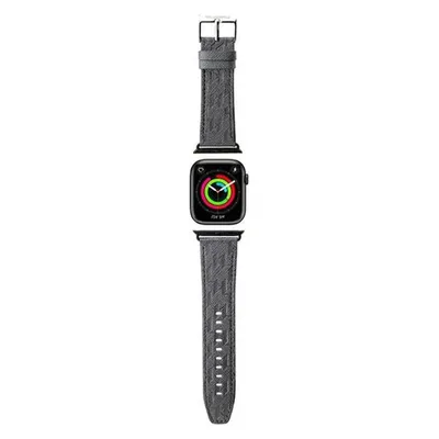 Karl Lagerfeld Pasek KLAWMSAKLHPG Apple Watch 38/40/41mm srebrny/silver strap Saffiano Monogram