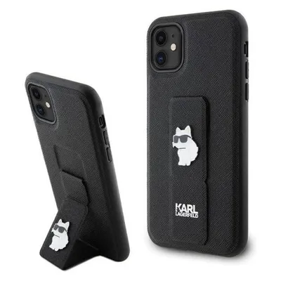 Karl Lagerfeld KLHCN61GSACHPK iPhone 11 / Xr 6.1" czarny/black hardcase Gripstand Saffiano Choupette