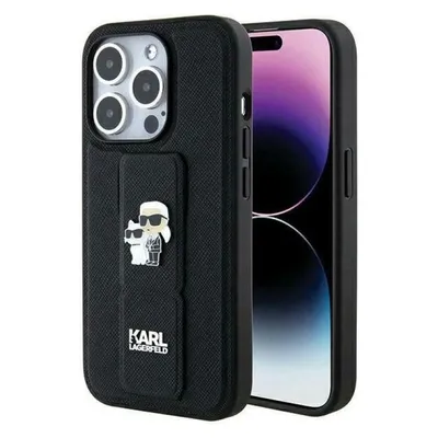 Karl Lagerfeld KLHCP14LGSAKCPK iPhone 14 Pro 6.1" czarny/black hardcase Gripstand Saffiano Karl&Chou