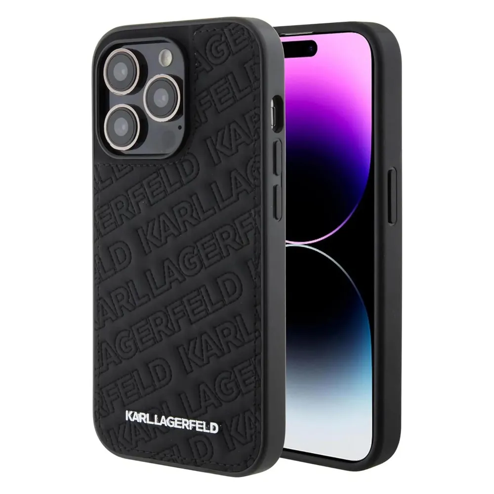 Karl Lagerfeld KLHCP15LPQKPMK iPhone 15 Pro 6.1" czarny/black hardcase Quilted K Pattern