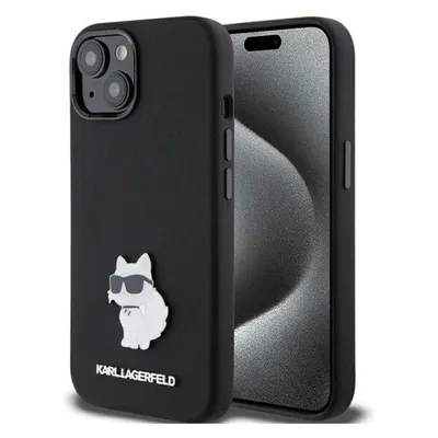 Karl Lagerfeld KLHCP15MSMHCNPK iPhone 15 Plus 6.7" czarny/black Silicone Choupette Metal Pin