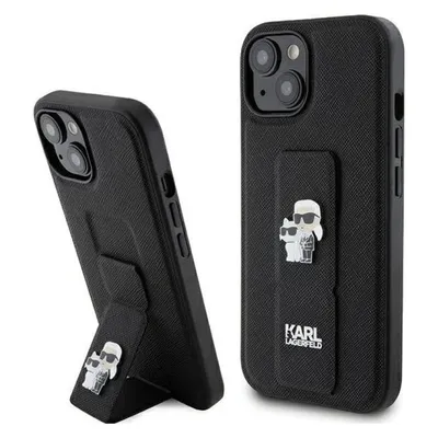 Karl Lagerfeld KLHCP15SGSAKCPK iPhone 15 6.1" czarny/black hardcase Gripstand Saffiano Karl&Choupett