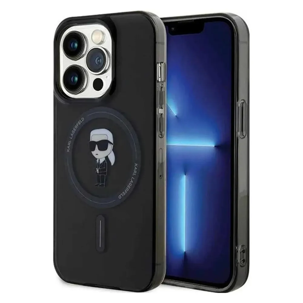 Karl Lagerfeld KLHMP14LHFCKNOK iPhone 14 Pro 6.1" czarny/black hardcase IML Ikonik MagSafe