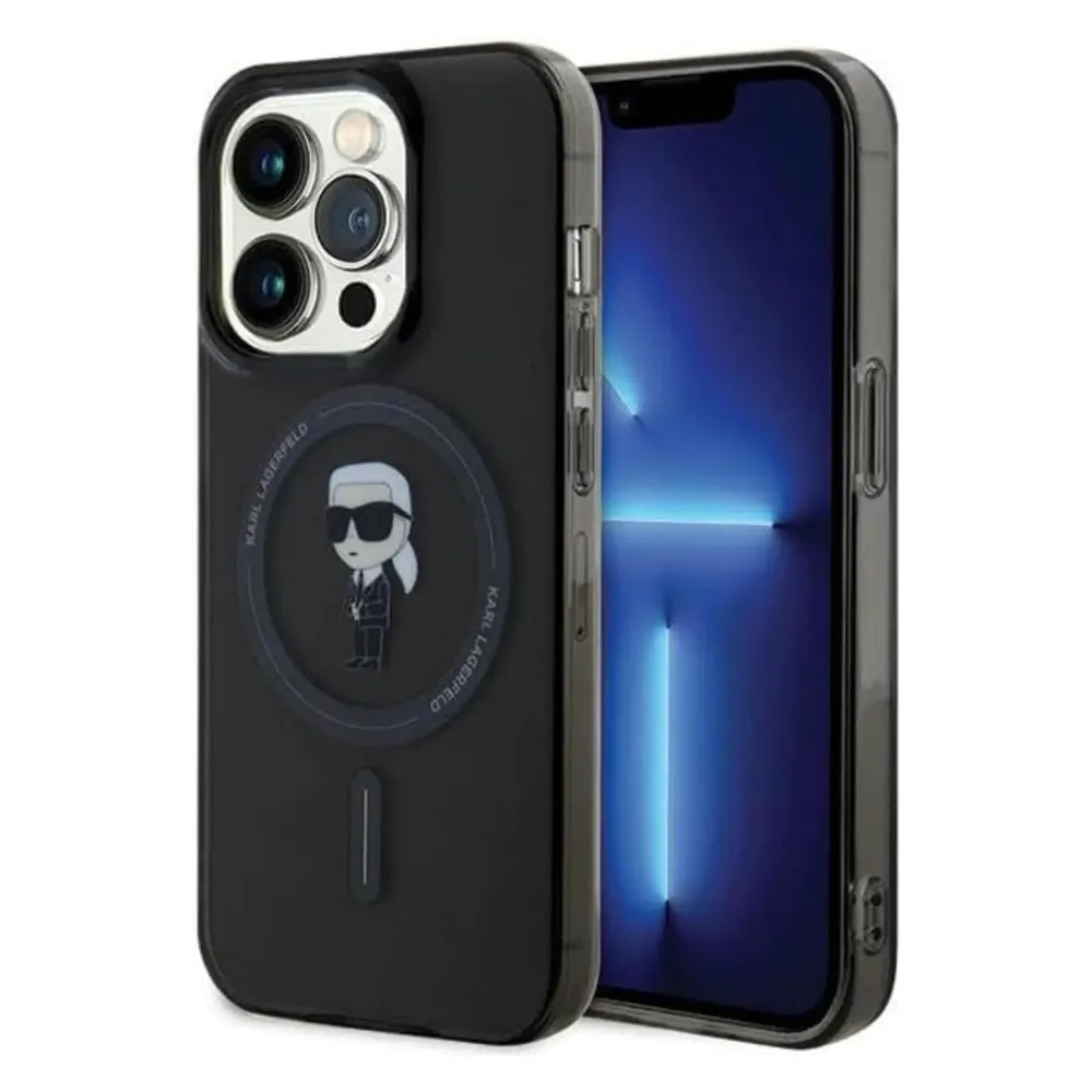 Karl Lagerfeld KLHMP14XHFCKNOK iPhone 14 Pro Max 6.7" czarny/black hardcase IML Ikonik MagSafe