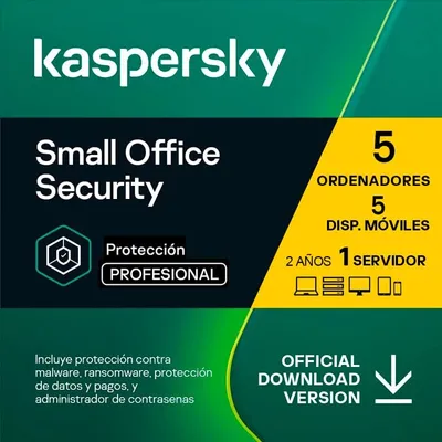 Kaspersky Small Office Security 5 Geräte 5 Mobilgeräte 1 Server 2 Jahre Digitale Lizenz
