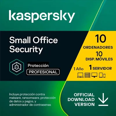 Kaspersky Small Office Security 10 Geräte 10 Mobilgeräte 1 Server 1 Jahr Digitale Lizenz