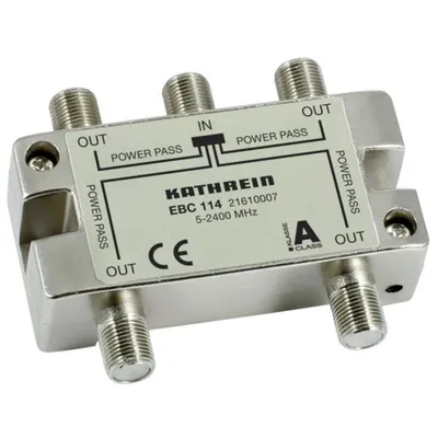 Signalteiler Kathrein EBC 114 für Koaxkabel 5-2400 MHz Silber