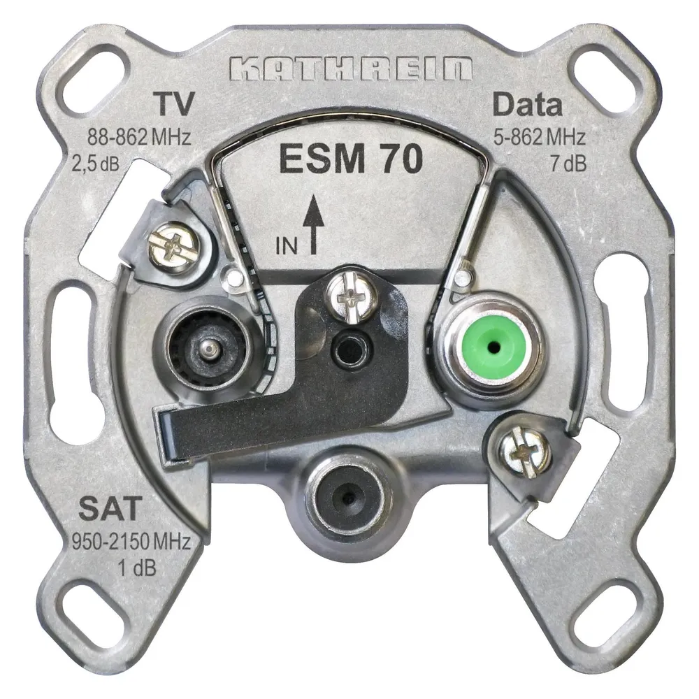 ESM 70 Sat-Modem-Einzelsnschlussdose metallisch