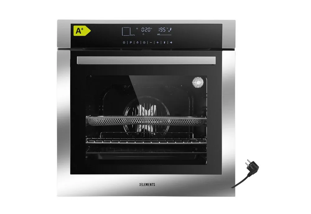 KB Elements Einbaubackofen 15 x Funktionen, Airfryer Funktion, Full Touch Display, AQUA CLEAN, mit 2-fach-Teleskopauszug, Air Fry, AQUA CLEAN,Full Touch,EEK A+