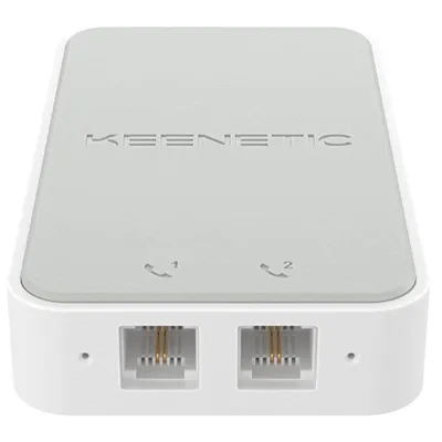 VoIP Adapter Keenetic Linear USB 2xRJ-11 FXS SIP QoS weiß/grau