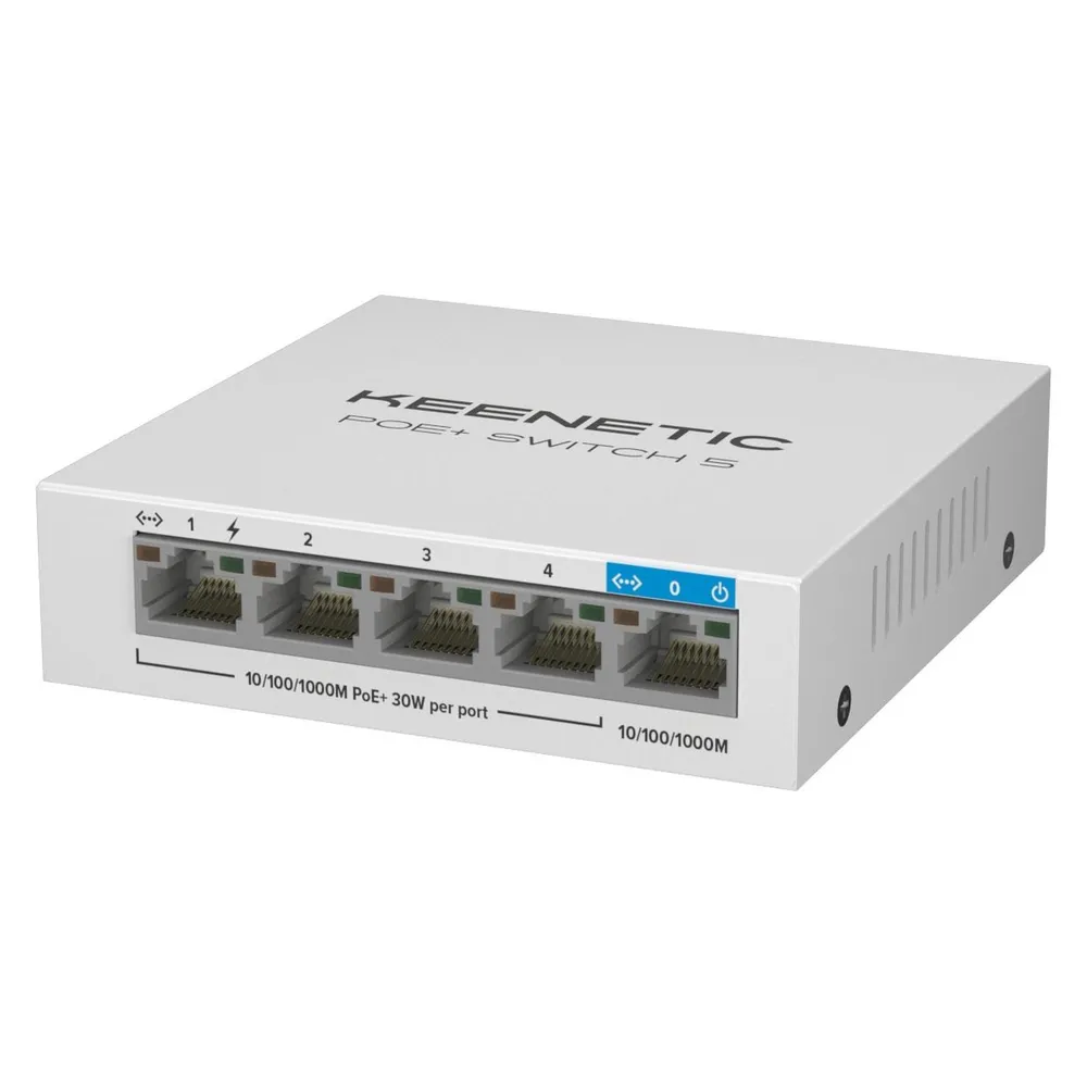 Switch Keenetic PoE+ 5 Ports Gigabit 4 PoE+ 60W