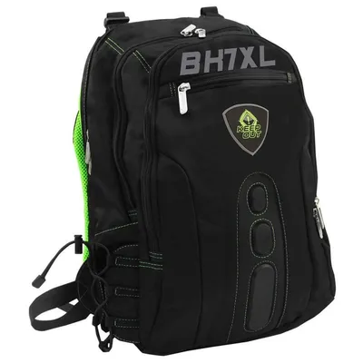 Keep Out BK7GXL Gaming-Rucksack für Laptops bis 17 Zoll, Schwarz/Grün