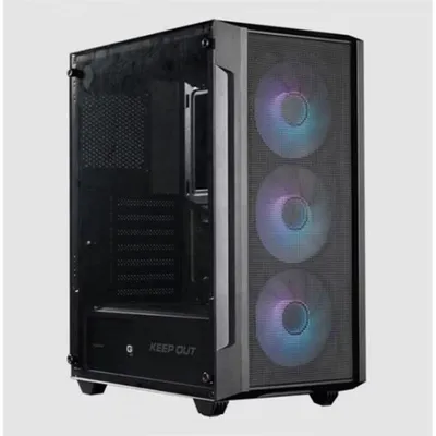 PC-Gehäuse Keep Out Gaming XC-200 MESH RGB Seitenfenster ATX
