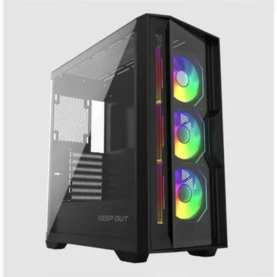Gehäuse Keep Out Gaming KO XC-500 Schwarz ATX E-ATX Micro ATX Mini-ITX