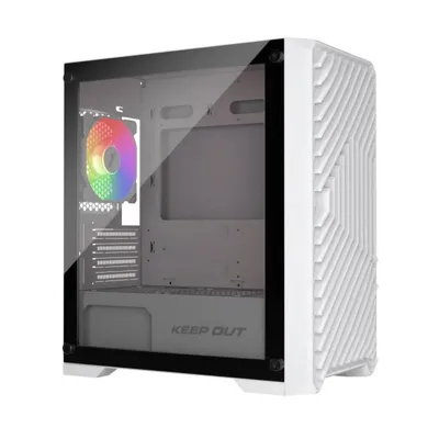 PC-Gehäuse Keep Out XC-220 Glass Micro-ATX ARGB Gaming Weiß PC-Gehäuse Keep Out XC-220 Glass Micro-ATX ARGB Gaming Weiß
