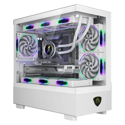 PC-Gehäuse KeepOut XC-301W Glass Weiß Micro-ATX Micro-ITX Gaming PC-Gehäuse KeepOut XC-301W Glass Weiß Micro-ATX Micro-ITX Gaming