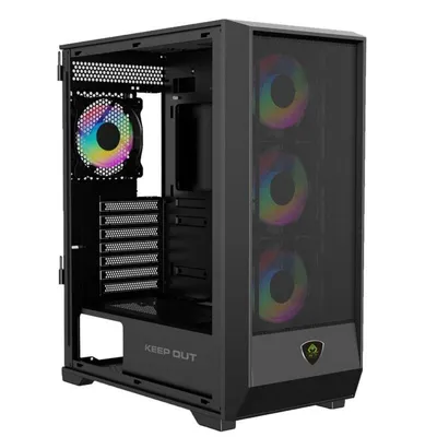 PC-Gehäuse KeepOut XC-501 MESH ARGB Glas ATX Micro-ATX ITX Gaming PC-Gehäuse KeepOut XC-501 MESH ARGB Glas ATX Micro-ATX ITX