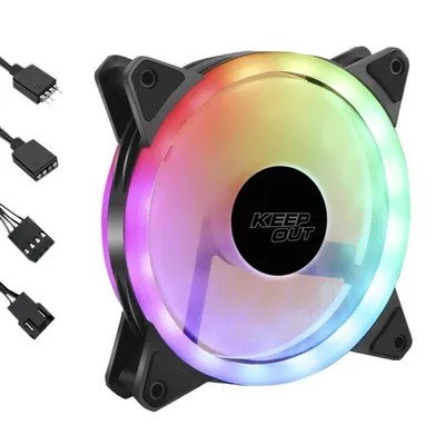Kühlung Luft KeepOut 120mm 1600 RPM XFC-120SR LED RGB Antivibration