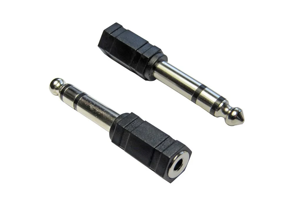 keepdrum keepdrum ADA059 Klinken-Adapter 3,5mm Buchse zu 6,3mm 2-STÜCK Audio-Adapter 6,35-mm-Klinke zu 3,5-mm-Klinke, Hochwertige Verarbeitung