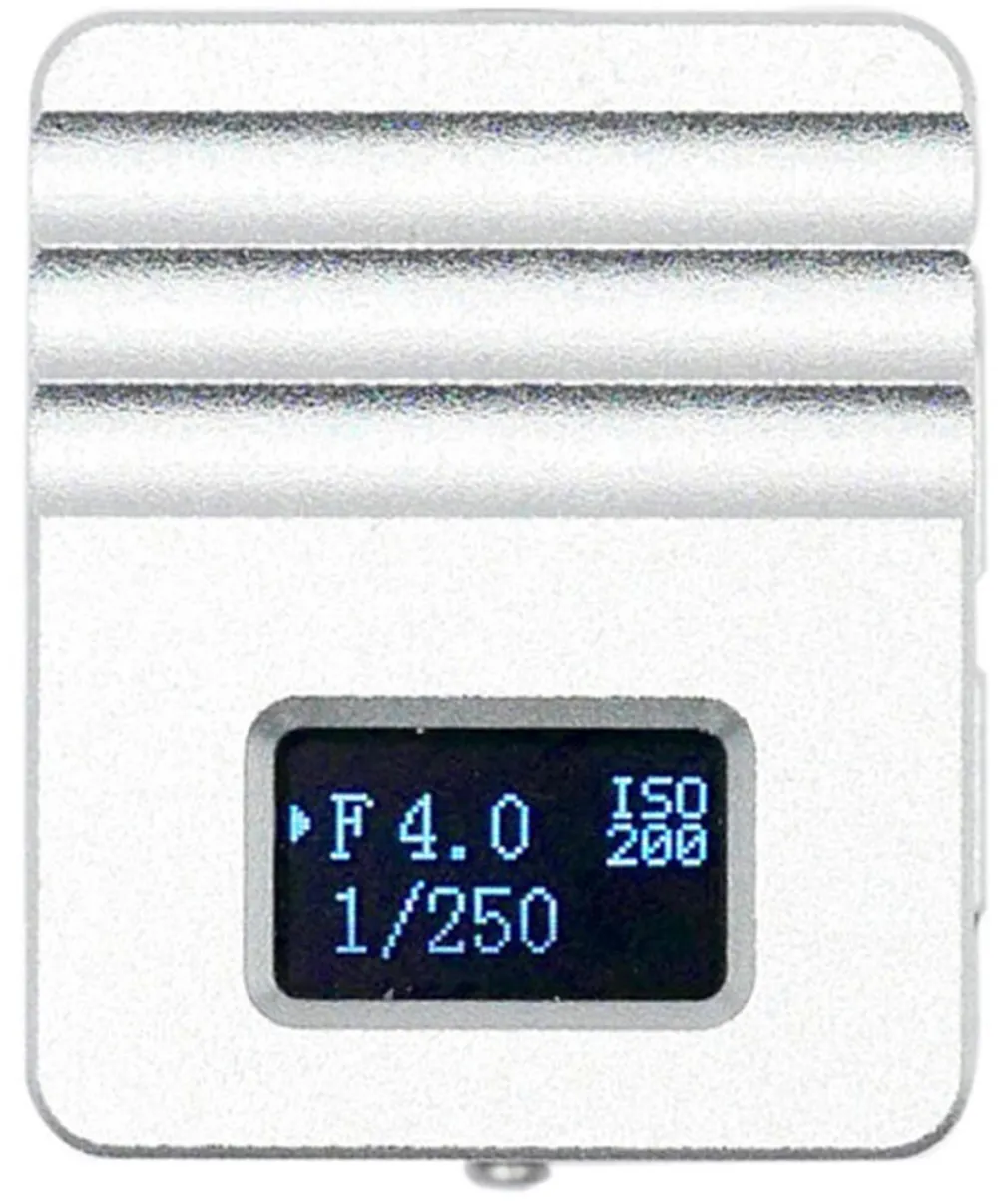 KEKS KM-Q OLED digitaler Belichtungsmesser silber Display Oben