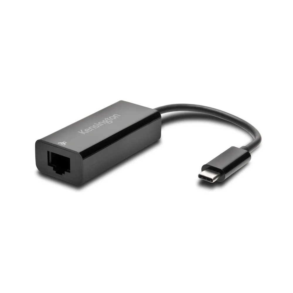 Tarjeta de Red Kensington CA1100E USB-C Gigabit Ethernet Plug & Play Schwarz