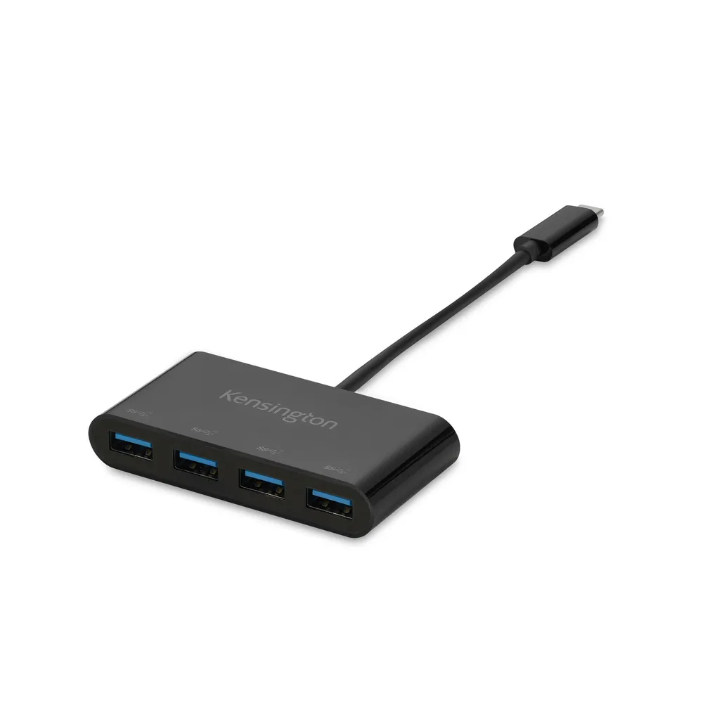 Hub Kensington 4 Ports 10 Gbps USB-C CH1200 Plug and Play Schwarz