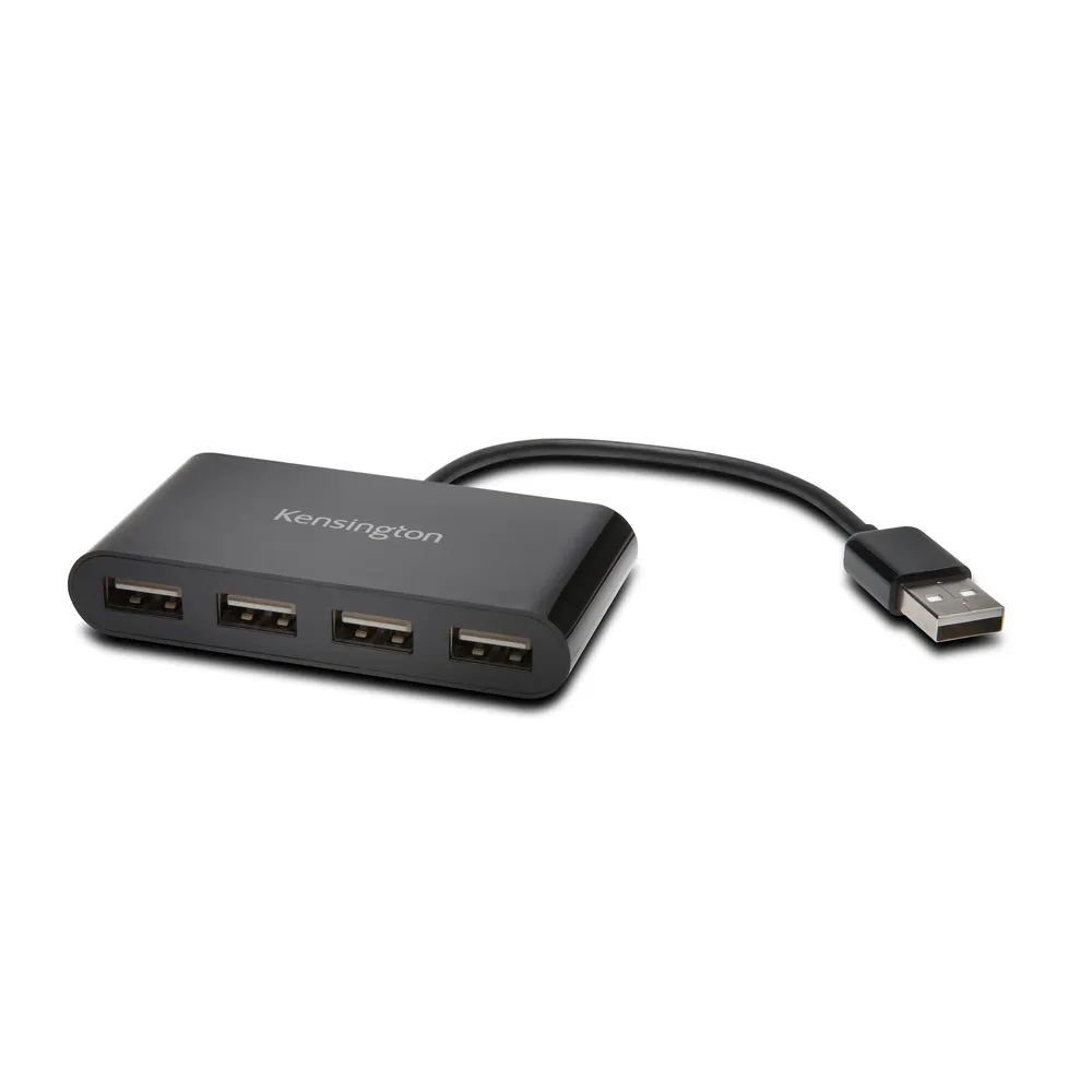 USB Hub Kensington 4-Port USB 2.0 Schwarz Plug-and-Play Desktop