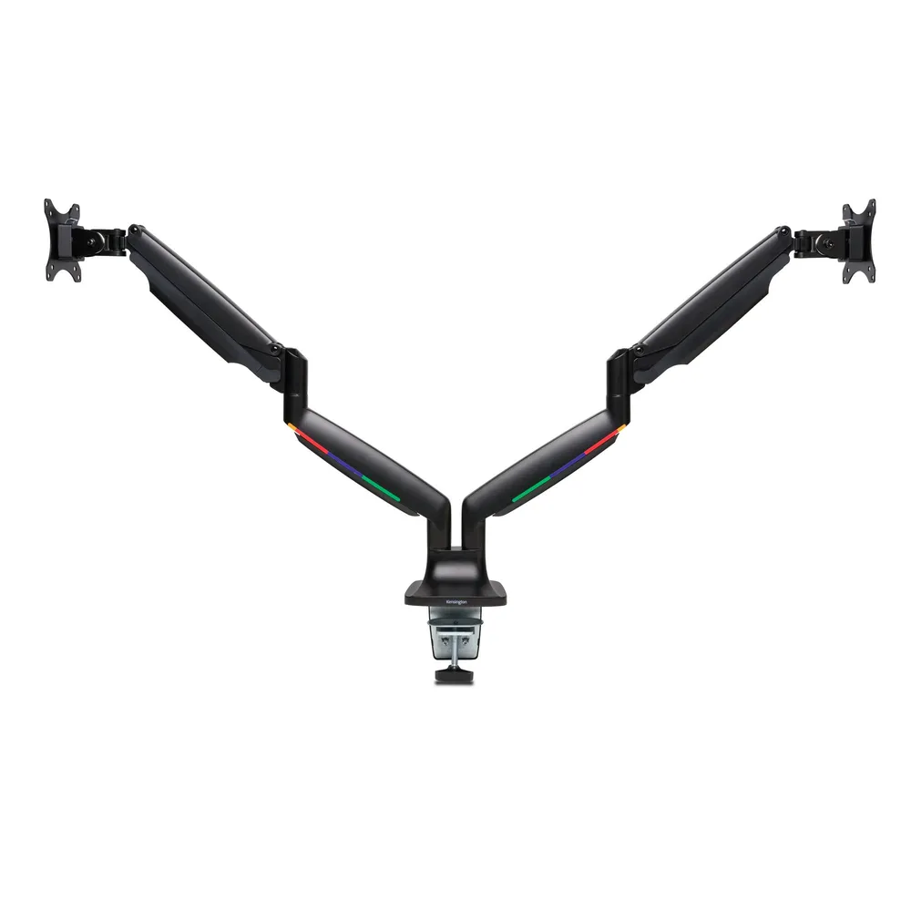Doppelmonitorarm SmartFit® höhenverstellbar, Schwarz, Tischklemme, 9 kg, 13-34"