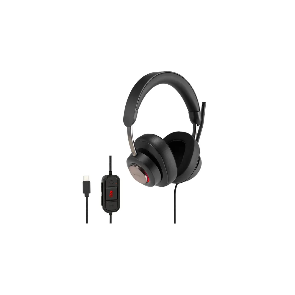 Kensington H2000 USB-C Kopfhörer mit Geräuschunterdrückung, Boom-Mikrofon 40mm Schwarz Büro