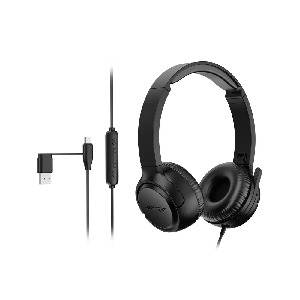 Kensington H950 EQ kabelgebundene USB-C/USB-A Kopfhörer mit Boom-Mikrofon und Geräuschunterdrückung