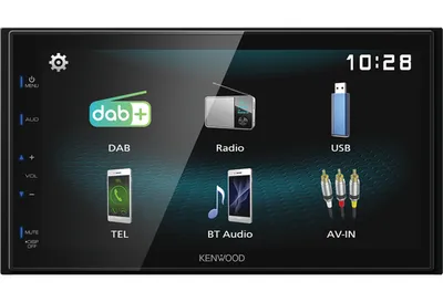 KENWOOD DMX125DAB 2-DIN DAB+ Bluetooth Apple Android Autoradio Autoradio (RDS, AM/FM Radio, Animiertes Display, Bluetooth, DAB+, Freisprecheinrichtung, Touchscreen, DAB)