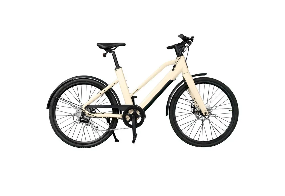Keskin eBike E-Bike Cityrad cBike1V 26 Zoll E-Bike Pedelec mit Mobile-App-Unterstützung, 8 Gang Shimano Shimano Schaltwerk, Kettenschaltung, Heckmotor, 432 Wh, (Packung, Schlüssel, Werkzeug, Beleuchtung, Akku-Ladegerät), mit Drehmomentsensor, integriertes App-Display