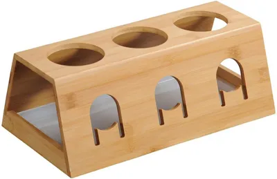 KESPER® Flaschenhalter für 3 Flaschen und 3 Deckel, (1-St), mit entnehmbarer Abtropfschale
