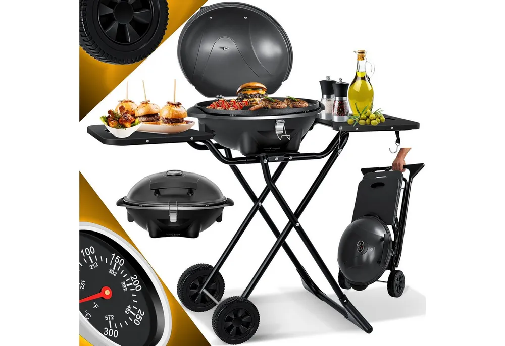 KESSER Elektro-Standgrill, elektrischer Elektrogrill 2in1 Tischgrill Standgrill Deckel