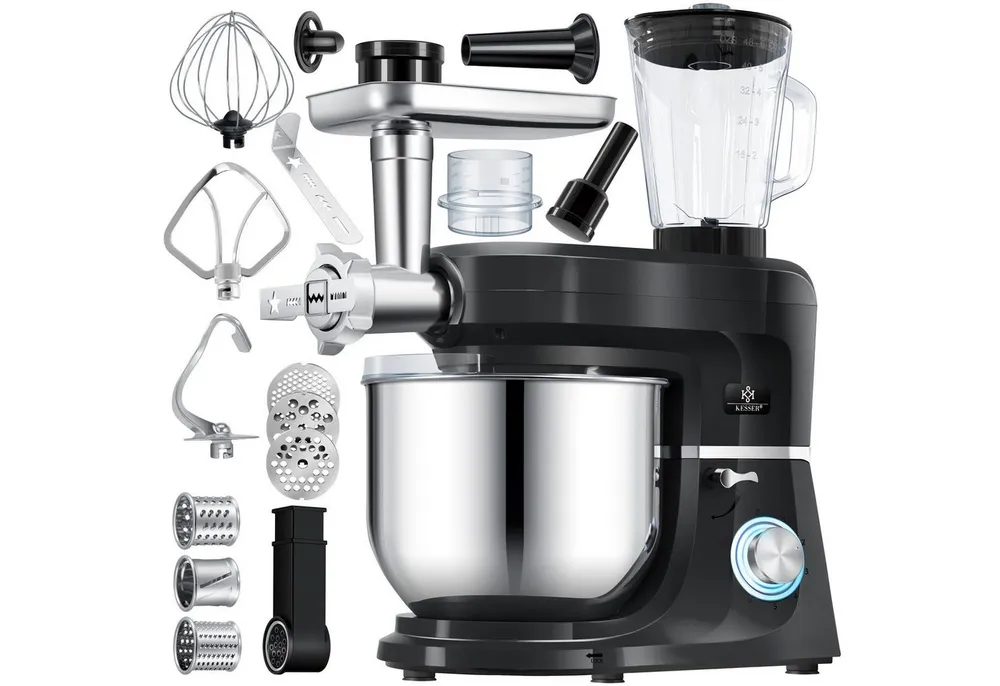 KESSER Küchenmaschine, Universal Küchenmaschine K-KM 3000 mit Fleischwolf Knetmaschine 5,5L