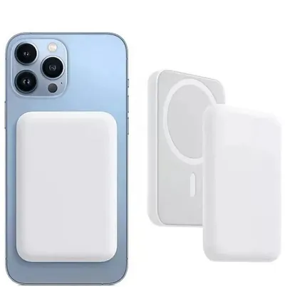 Kevin Frotscher (FroShop) MagSafe Akku Powerbank für Original Apple iPhone 12 13 14 15 Pro Plus Powerbank iPhone 16 17 Pro Max Plus SE 10000 mAh, USB-C Anschluss Kabellos Magnetisch Dünn Leicht - Farbe Weiß