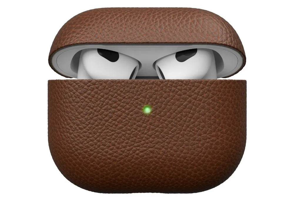 KeyBudz Kopfhörer-Schutzhülle Artisan Leder Schutzhülle für AirPods 3. Generation, hochwertiges Echtleder