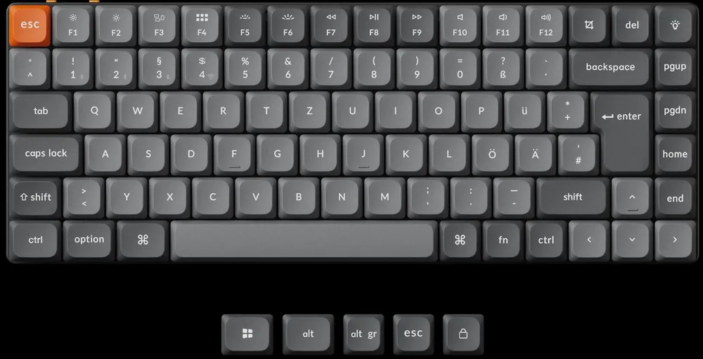 Keychron K3 Max QMK/VIA Wireless Custom Mechanical Keyboard (German Layout) Tastatur