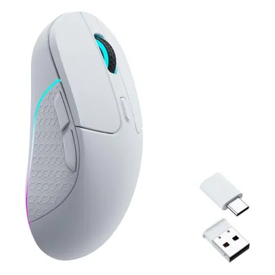 Ratón Keychron M3 Wireless RF Bluetooth 26000 DPI Blanco RGB 5 Botones Ergonomía