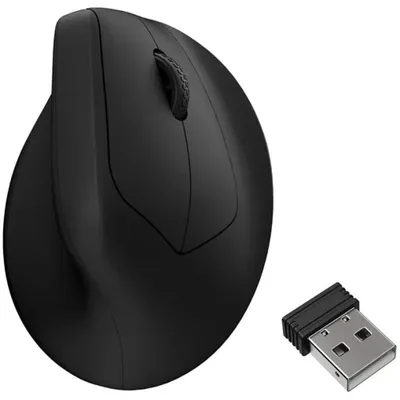 Keychron M5 Kabellose Vertikalmaus 30000 DPI PixArt 3950 Schwarz Seitenscrollrad