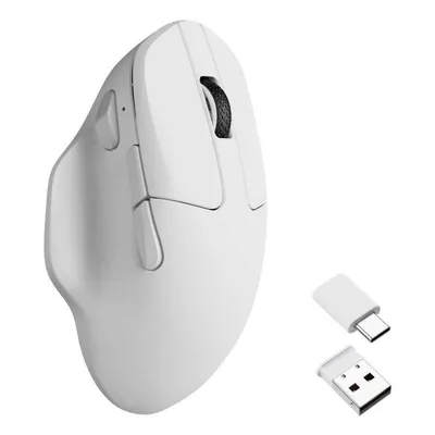 Ratón Keychron M7-A3 Bluetooth USB-C 26000 DPI Blanco Ergonómico 5 Botones