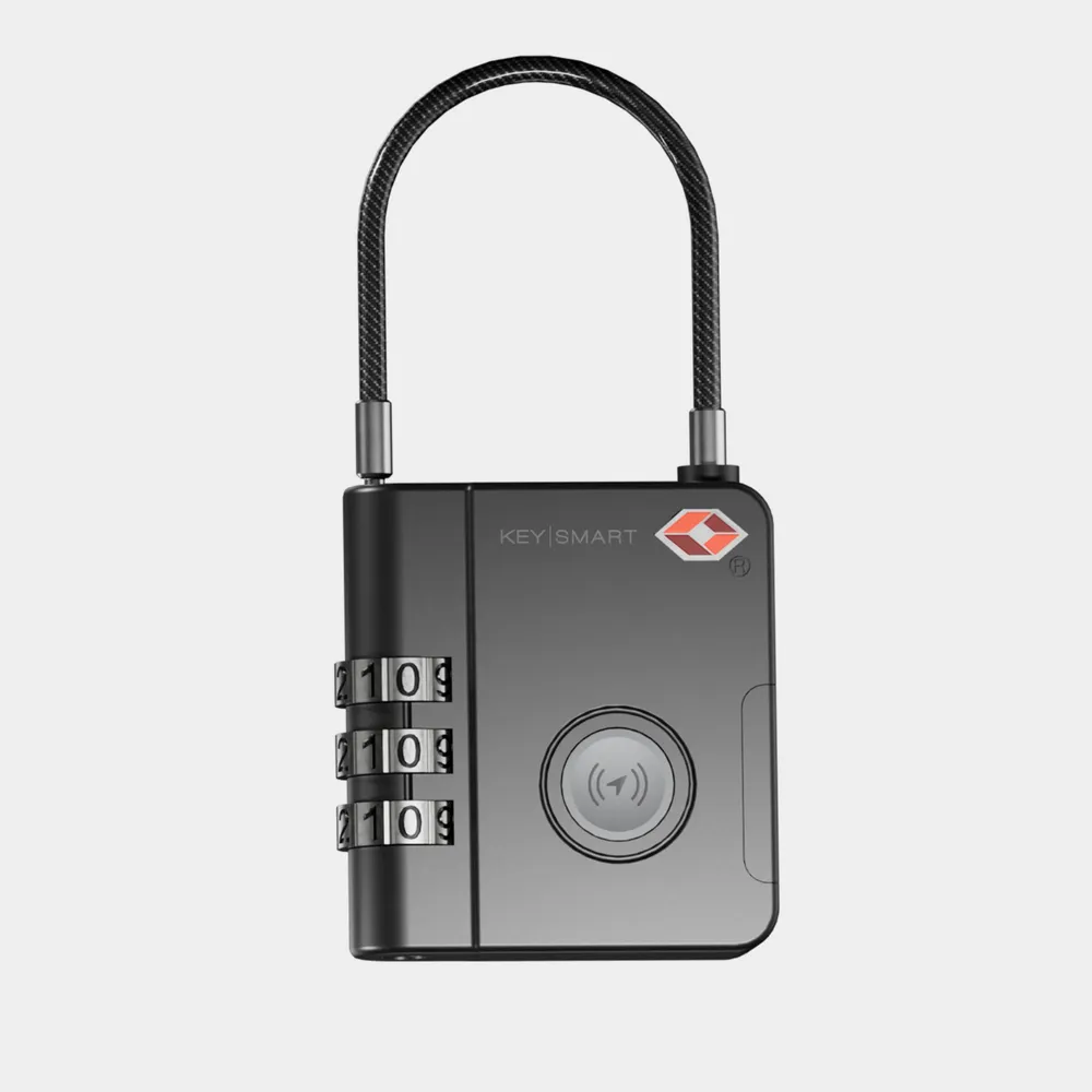 KeySmart Travel Smartlock with Find My, Schwarz